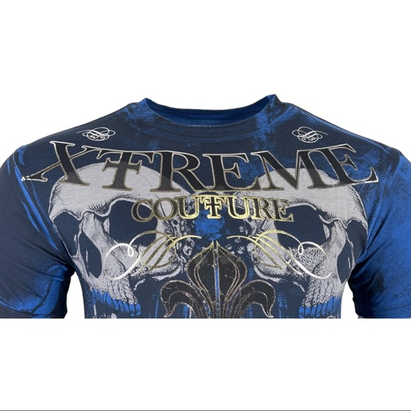 Xtreme Couture By Affliction Men's T-Shirt GRAVE MAKER Skull Cross S-5XL - Picture 9 of 10